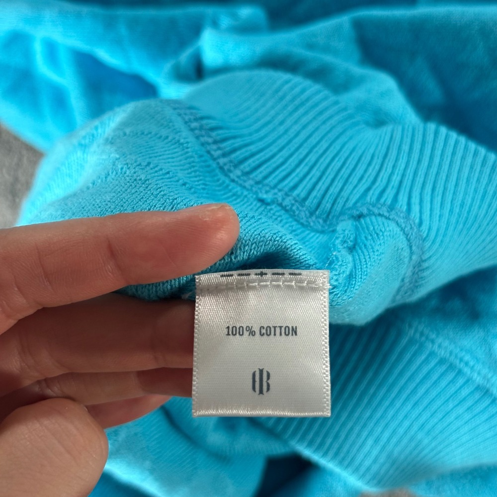 Holderness & Bourne The Ward Sweater Large Bali Blue Quilted Crewneck Sweatshirt - Picture 7 of 7